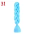 Kép 6/6 - VILÁGOSKÉK A31-ES Jumbo Braid Kanekalon póthaj Afro és Holland Fonáshoz 120cm 100g