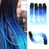 Kép 4/6 - A27-es FEKETE-KIRÁLYKÉK-VILÁGOSKÉK OMBRE Jumbo Braid Kanekalon póthaj Afro és Holland Fonáshoz 120cm 100g