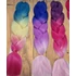 Kép 3/6 - C29-ES KIRÁLYKÉK-SÁRGA-PINK Kanekalon Ombrés póthaj Afro és Holland Fonáshoz 120cm és 100g