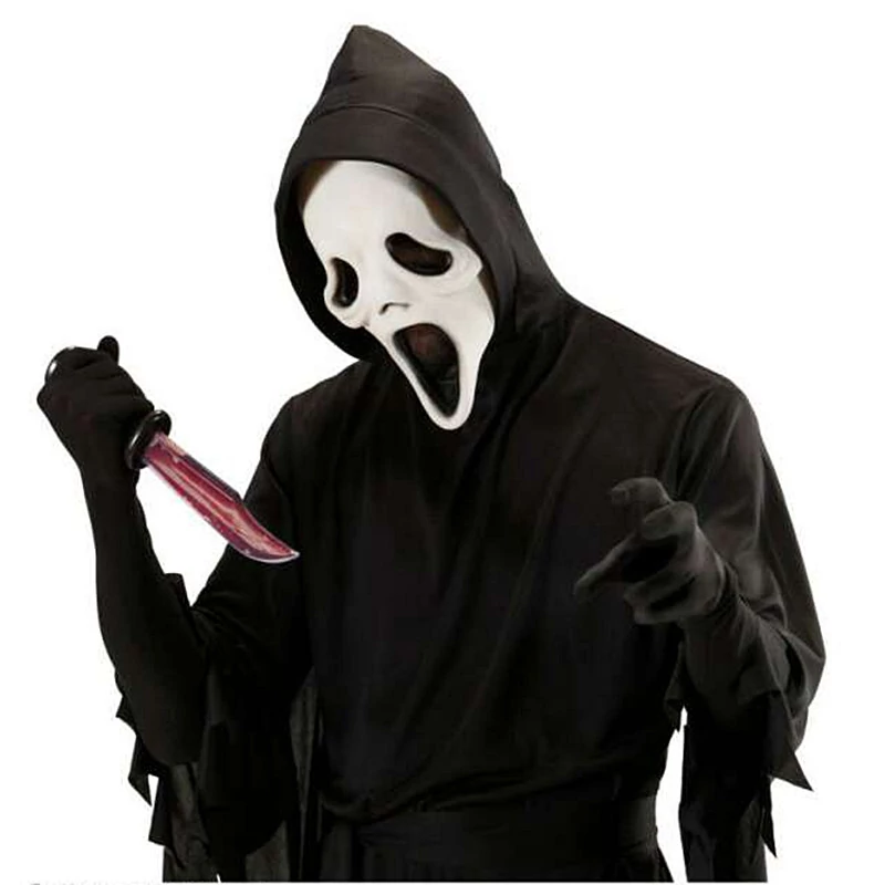 Halloween kétélű véres kés folyékony vérrel
