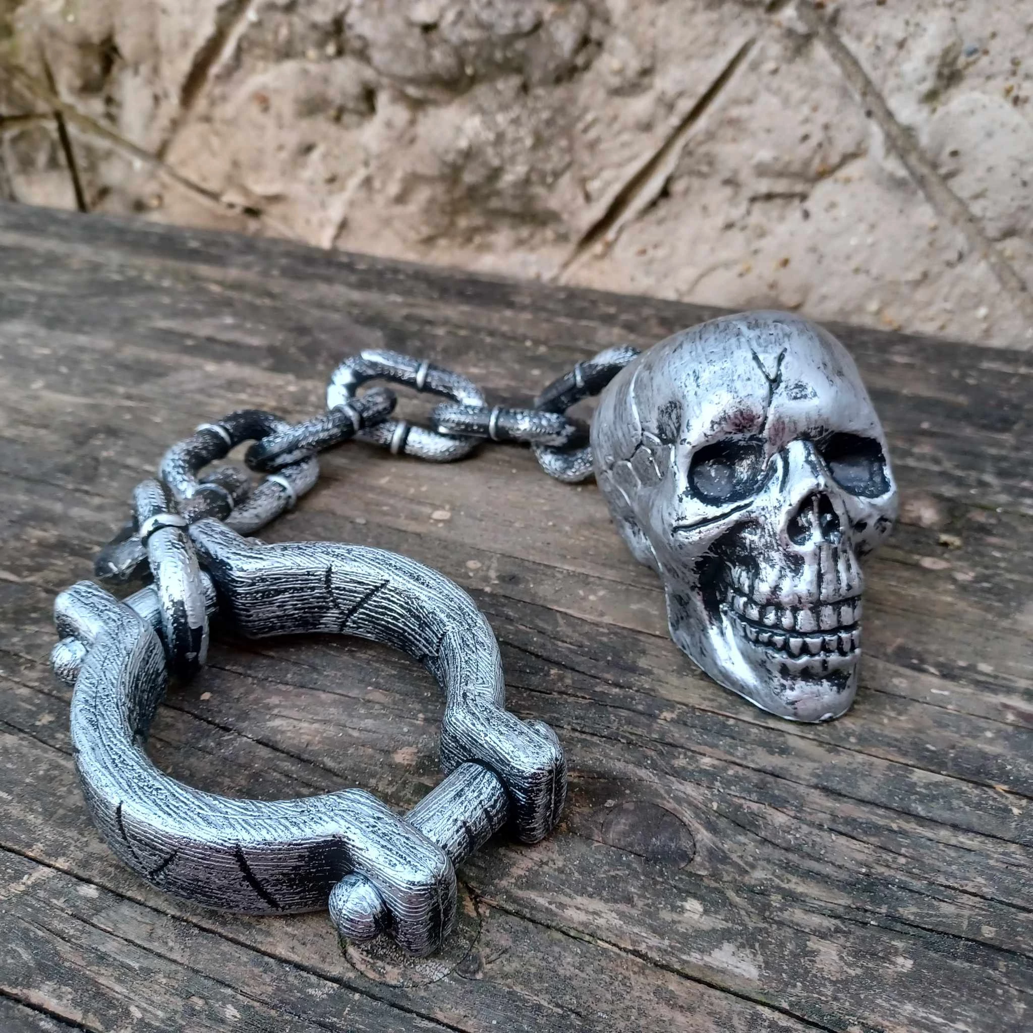 Halloween koponyás lánc bilincs jelmez kiegészítő