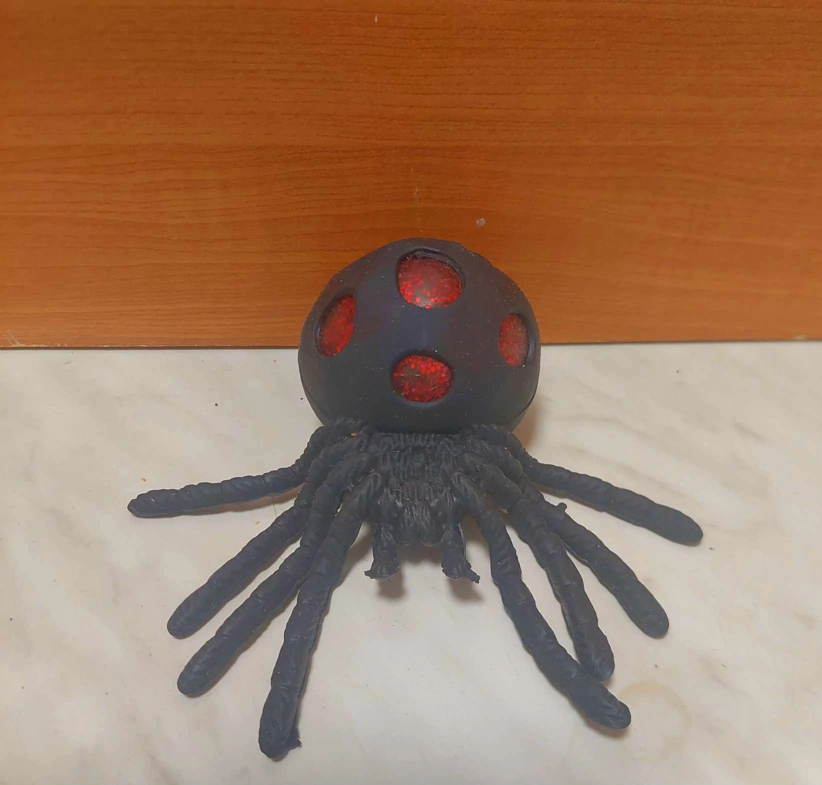Halloween dekoráció nagyon puha gumi pók labda, FEKETE