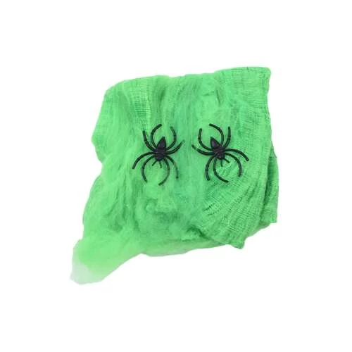  Halloween Pókháló pókokkal farsangi jelmez és dekoráció ZÖLD
