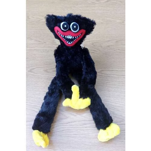 Huggy Wuggy Poppy Playtime plüss figura 40cm FEKETE