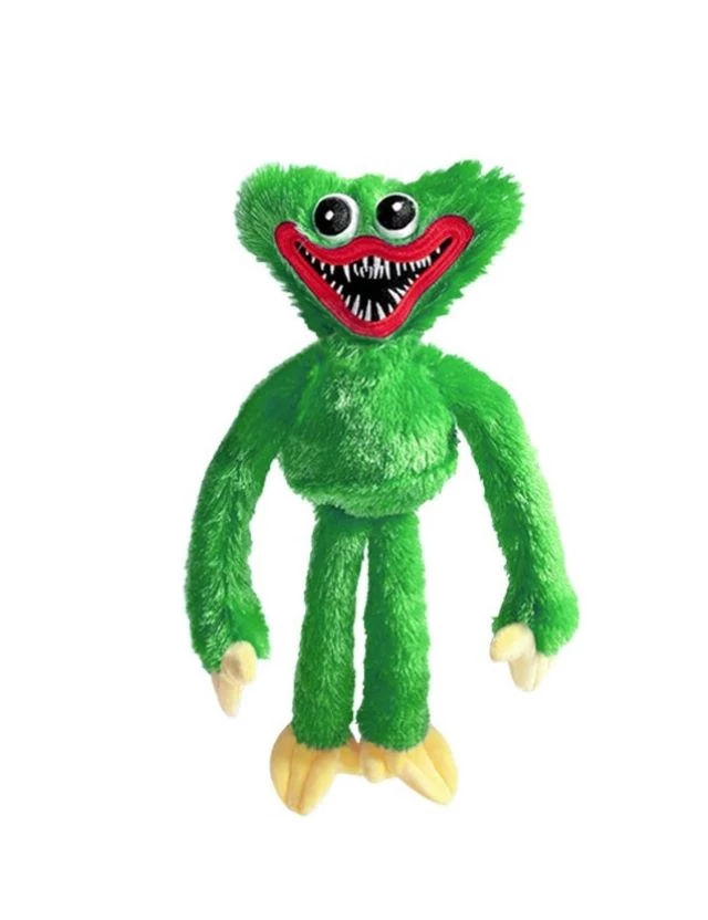 Huggy Wuggy Poppy Playtime plüss figura 40cm ZÖLD