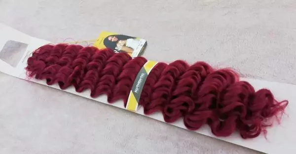 39-ES VÖRÖS Twist haj mélyhullámos Brazil haj póthaj hajhosszabbításhoz 100gr
