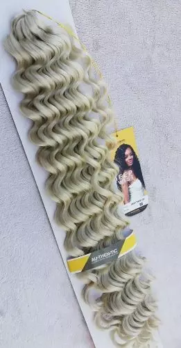 88-AS HAMVAS PLATINA SZŐKE Twist haj mélyhullámos Brazil haj póthaj hajhosszabbításhoz 100gr