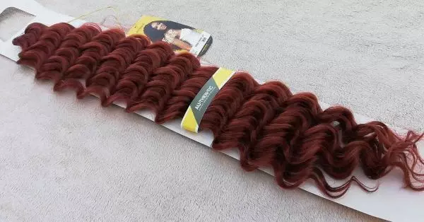 350-es VÖRÖS Twist haj mélyhullámos Brazil haj póthaj hajhosszabbításhoz 100gr