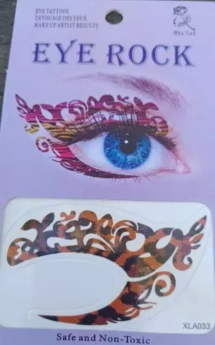 FEKETE-PIROS MINTÁS Szemfesték szem körüli párduc tetoválás matrica 1pár